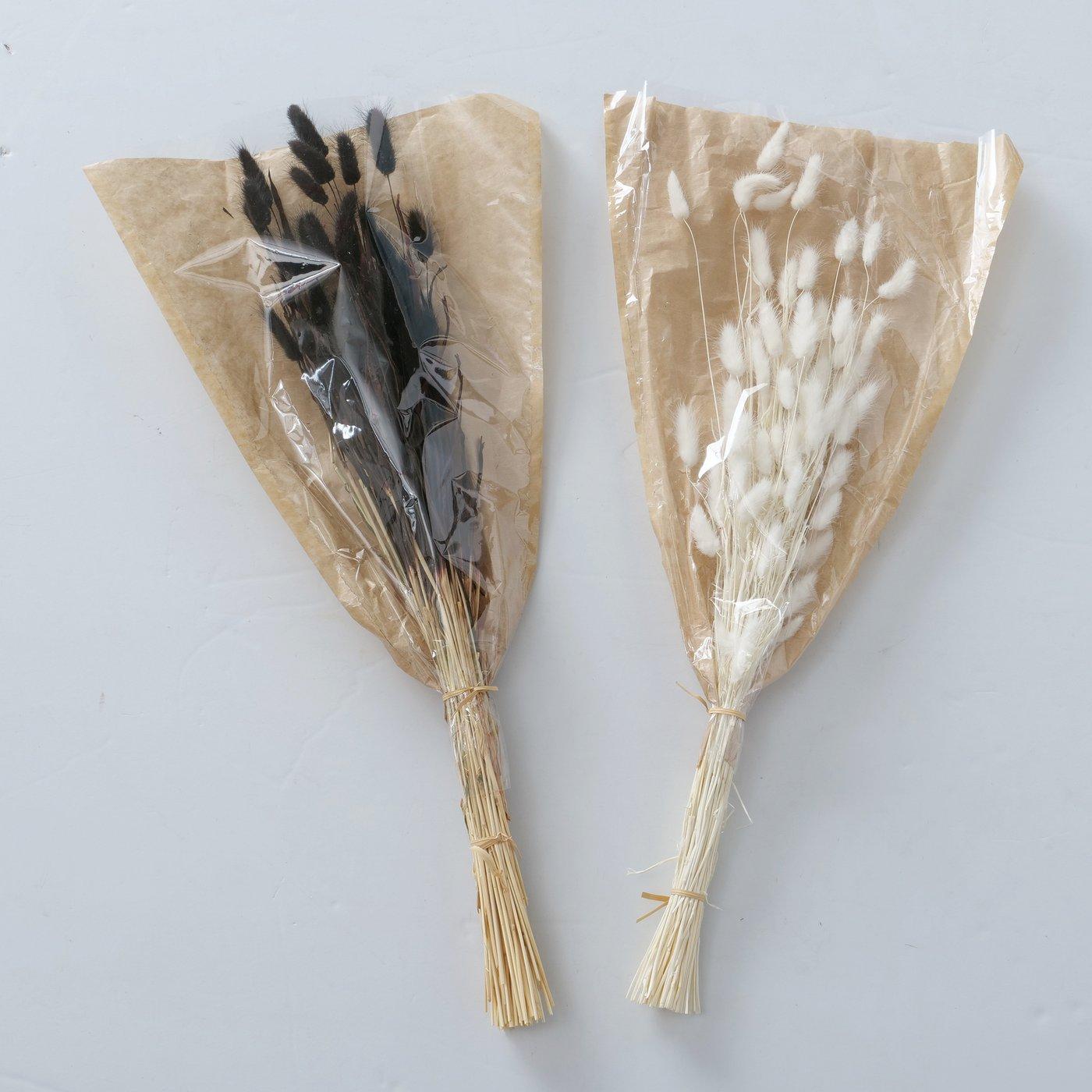 Dekozweig Samtgras 2 Farben schwarz natur