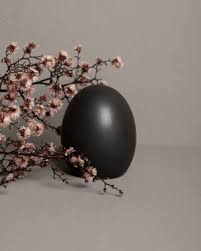 Dekofigur Ei Bjuv schwarz groß