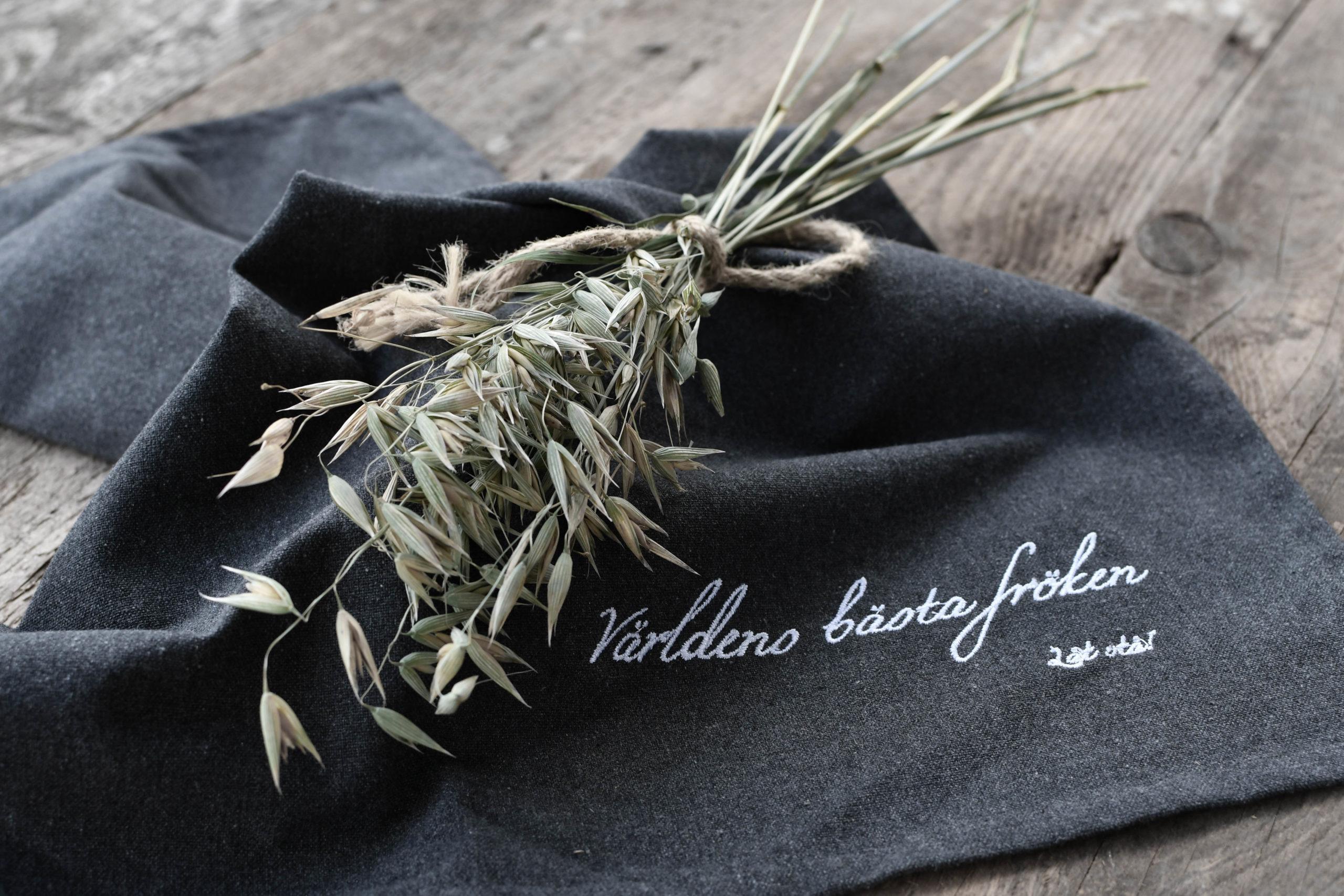 Küchenhandtuch Fröken grau