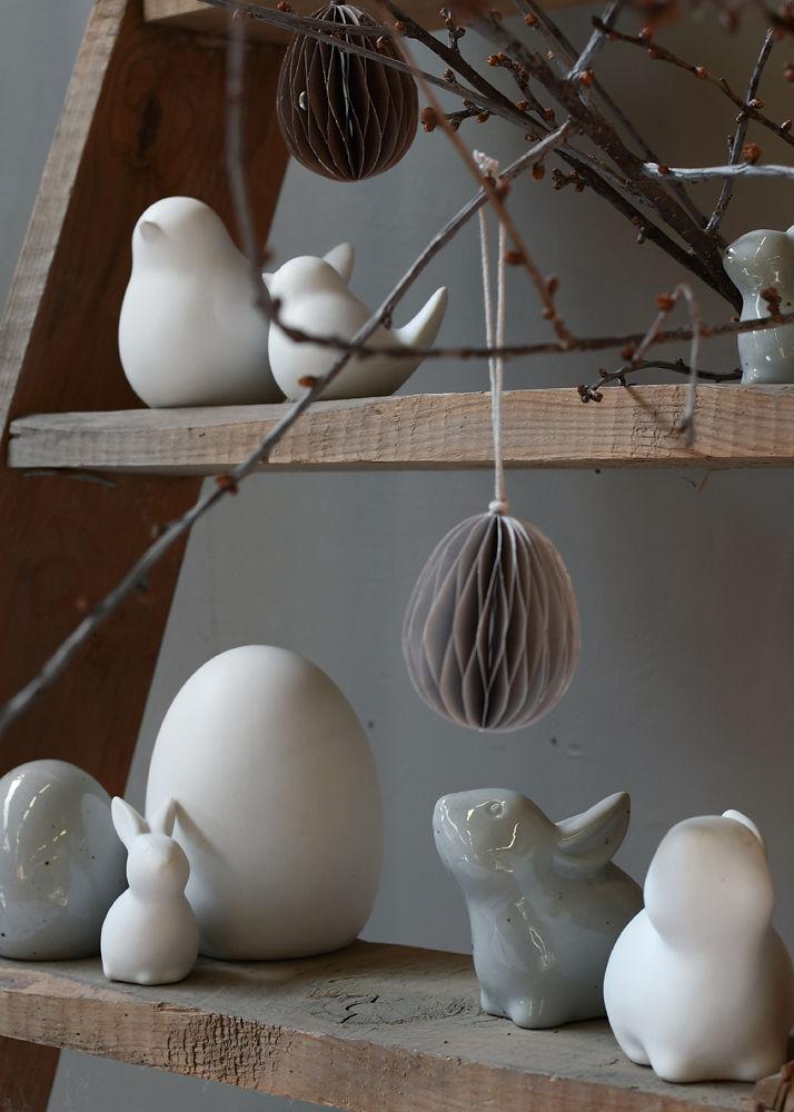 Dekofigur Ei Bjuv weiß klein
