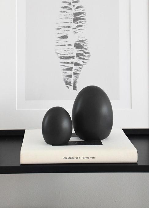 Dekofigur Ei Bjuv schwarz groß