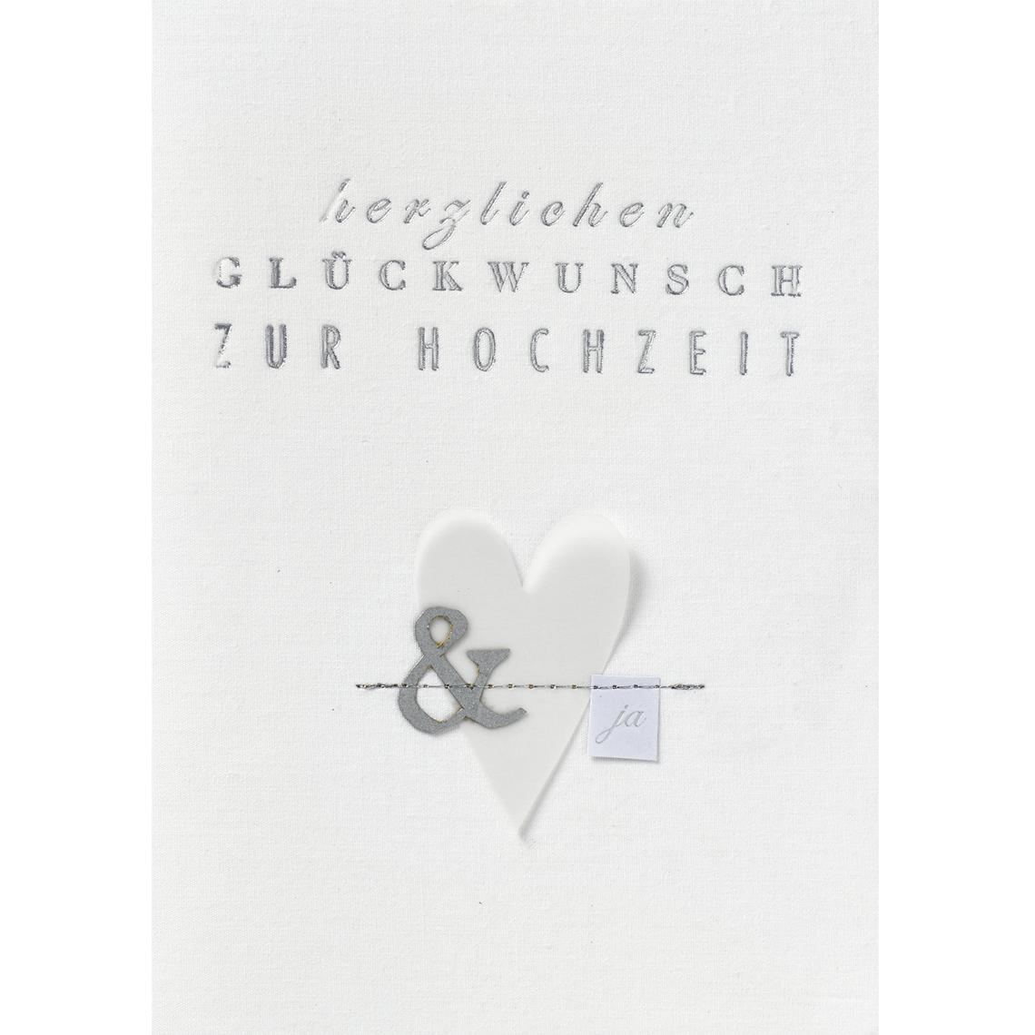 Hochzeitsstoffkarte Herzlichen Glückwunsch zur Hochzeit