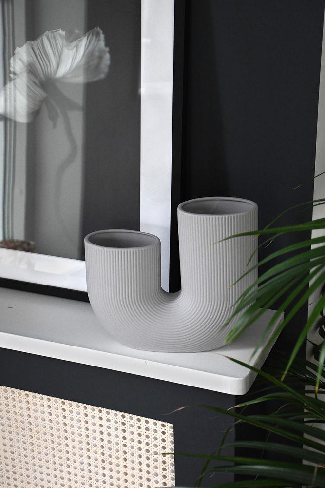 Vase Stravalla hellgrau