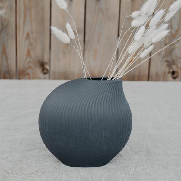 Vase Lerbäck dunkelgrau