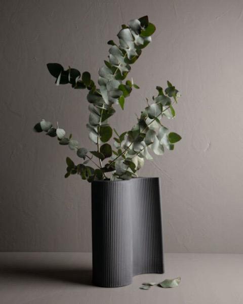 Vase Edshult dunkelgrau