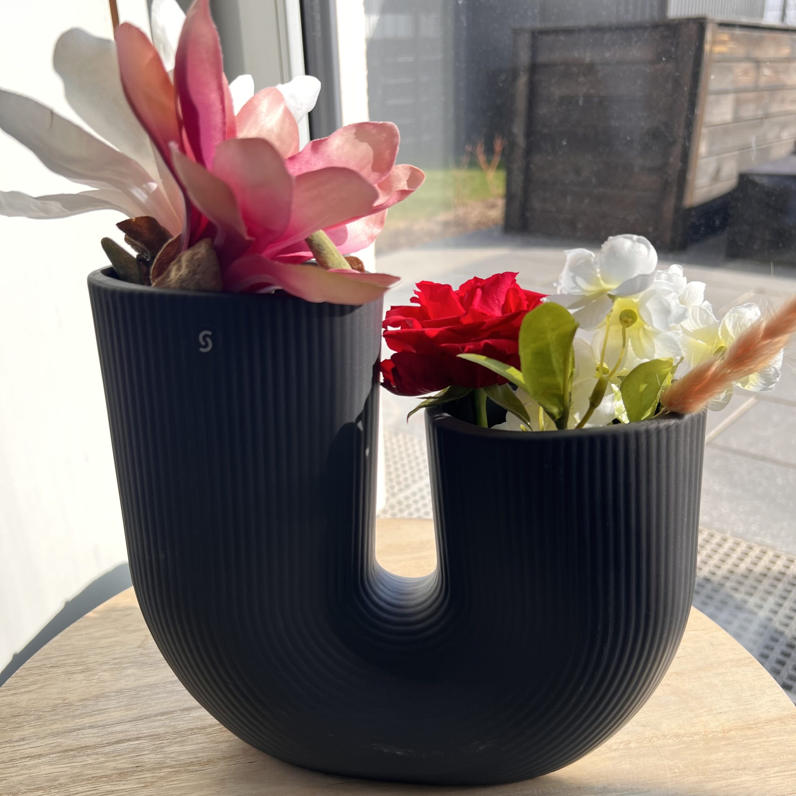 Vase Stravalla dunkelgrau