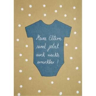 Räder Grußpost Babygrußkarte Strampler