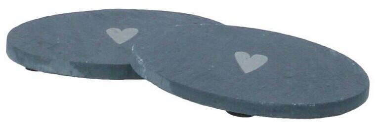 Räder Schieferuntersetzer Herz 2er Set