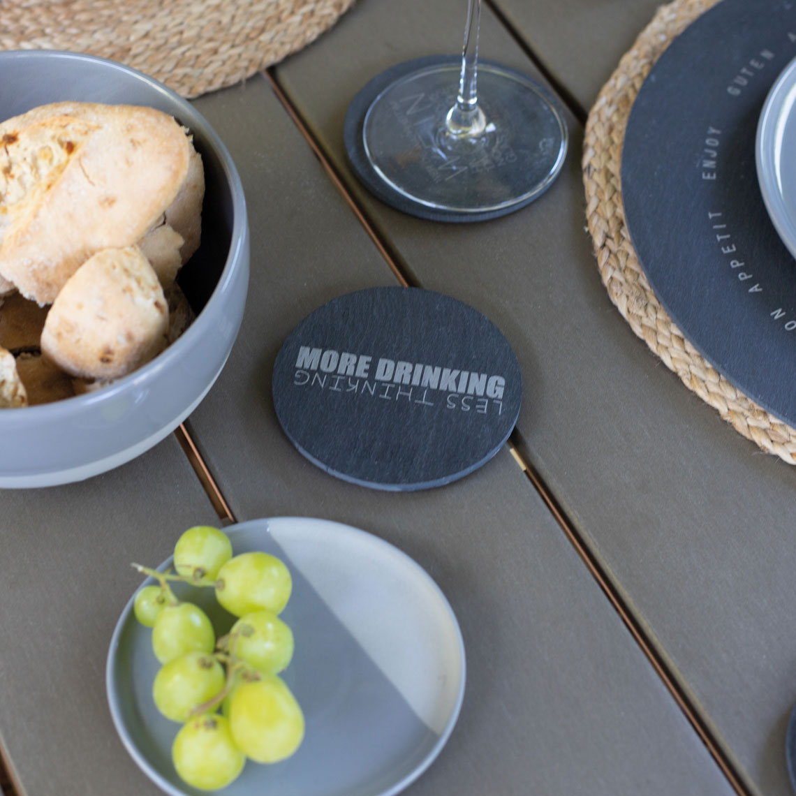 Räder Schieferuntersetzer More Drinking 2er Set