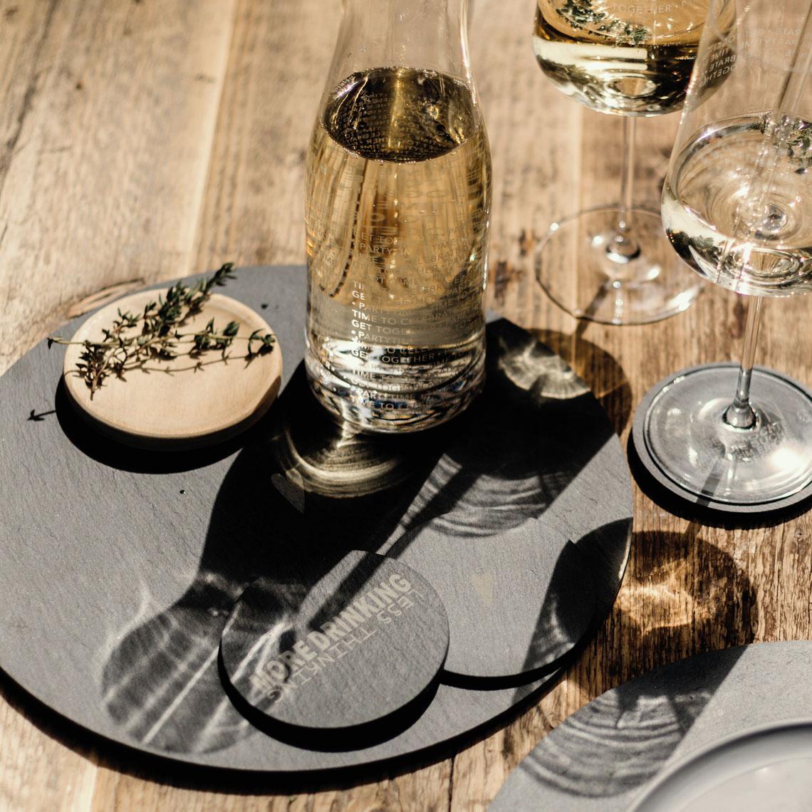 Räder Schieferuntersetzer More Drinking 2er Set