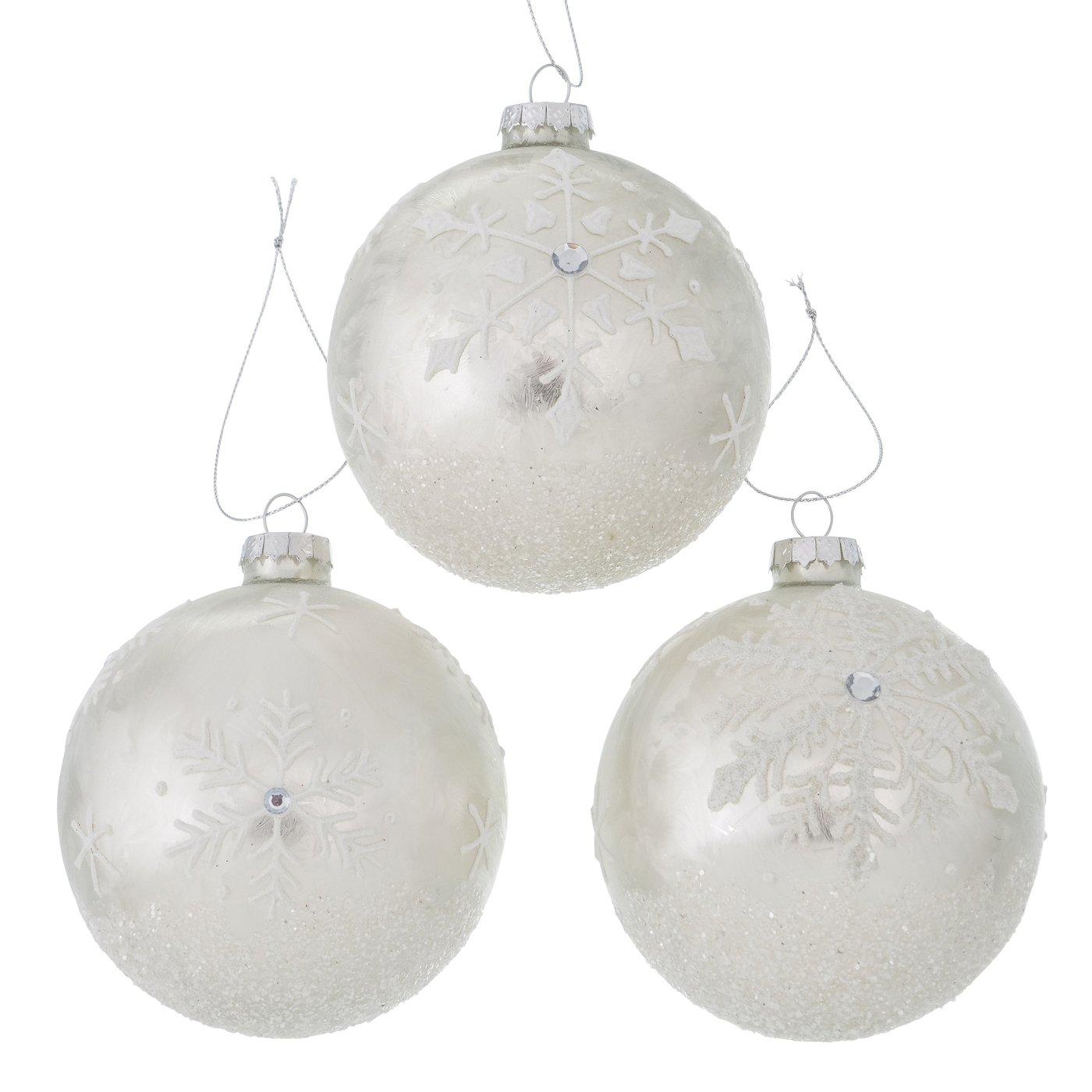 2023432-Freisteller-Hauptbild Weihnachtskugel Snowy 3er Set