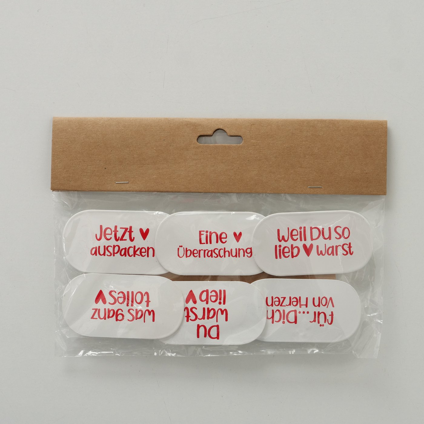 Dekoanhänger Herzilein 6teilig 2 Sorten