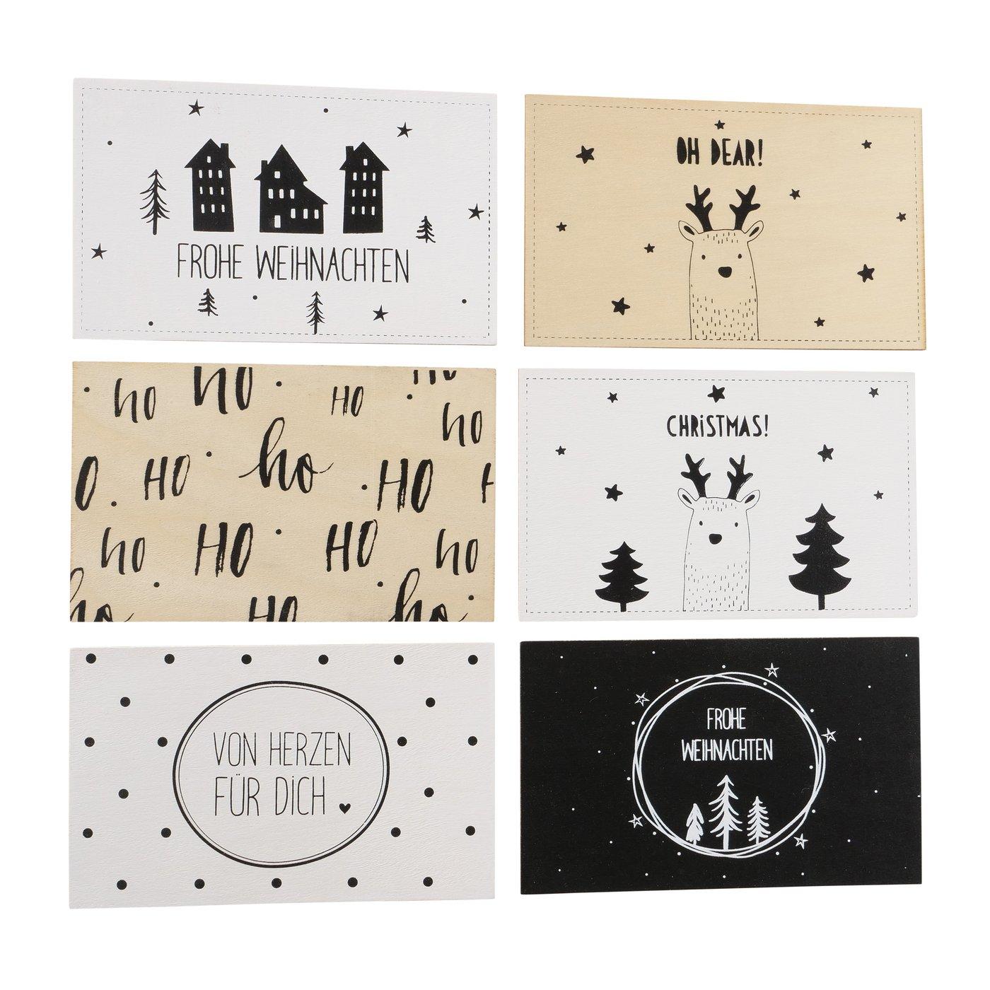 Postkarte Oh dear Holz 6 Sorten