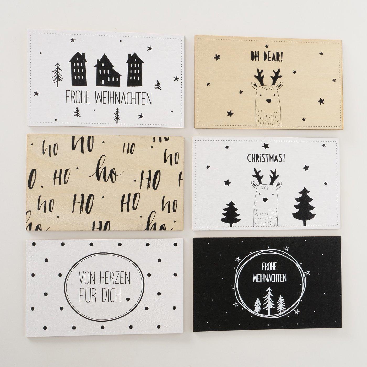 Postkarte Oh dear Holz 6 Sorten