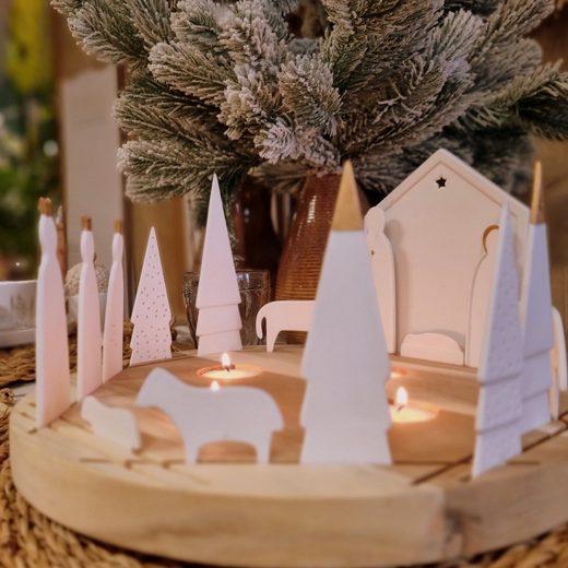 Räder Lichtobjekt Krippe rund