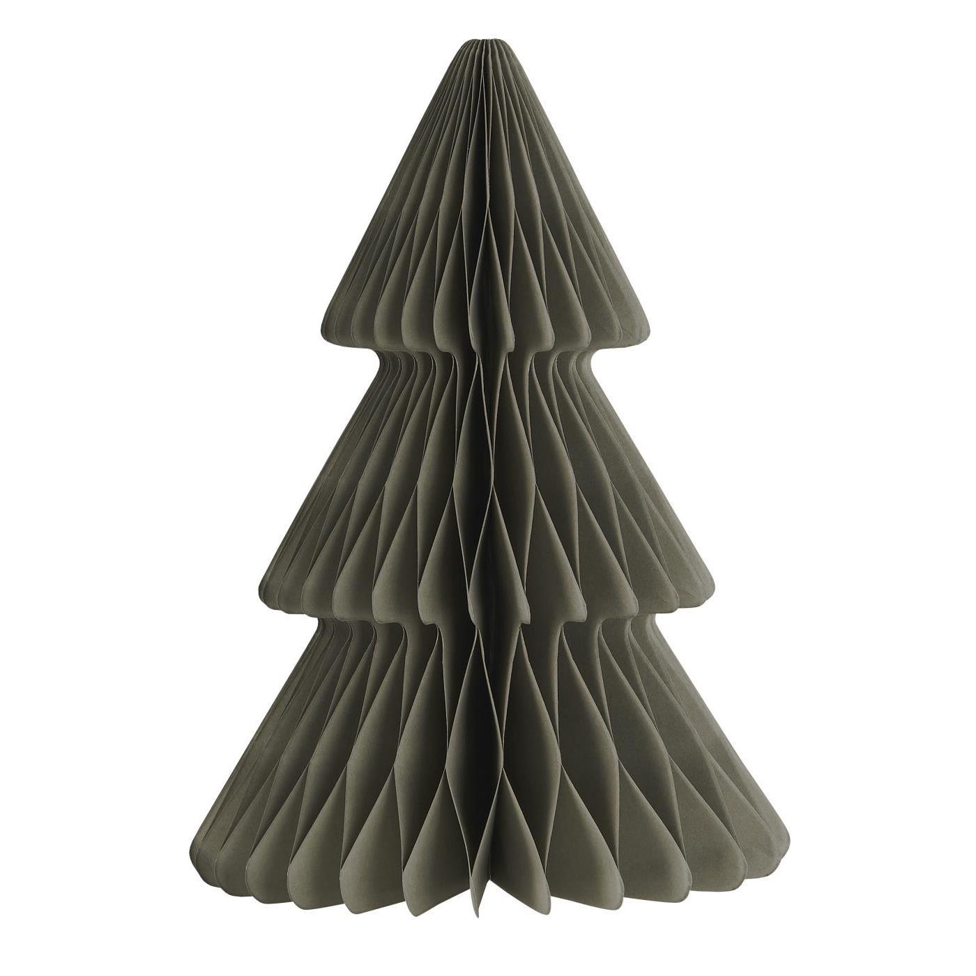 Tannenbaum grau gefaltetes Papier mit Magnetverschluss