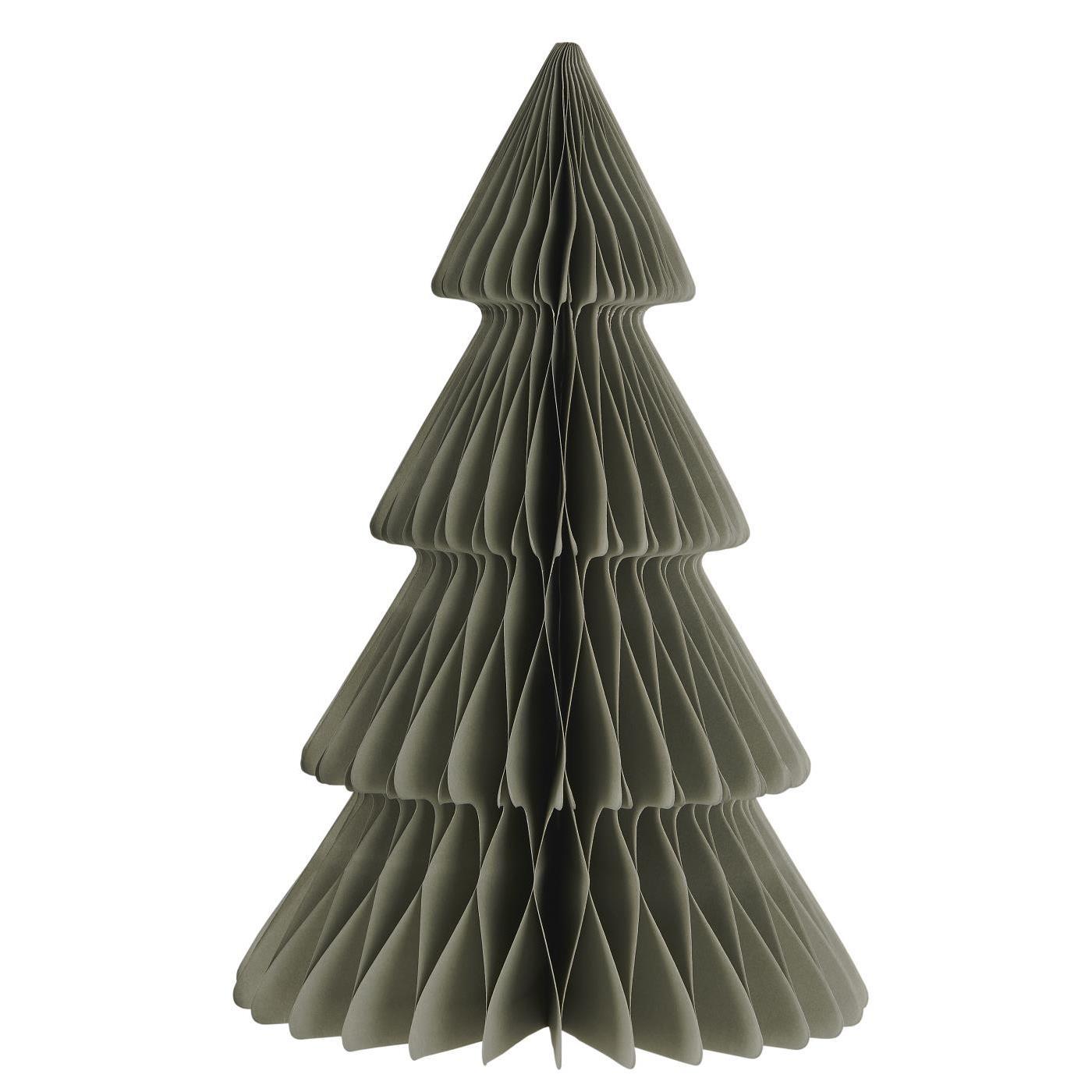 Tannenbaum grau groß gefaltetes Papier mit Magnetverschluss