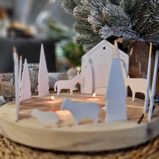 Räder Lichtobjekt Krippe rund