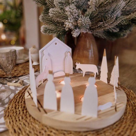 Räder Lichtobjekt Krippe rund