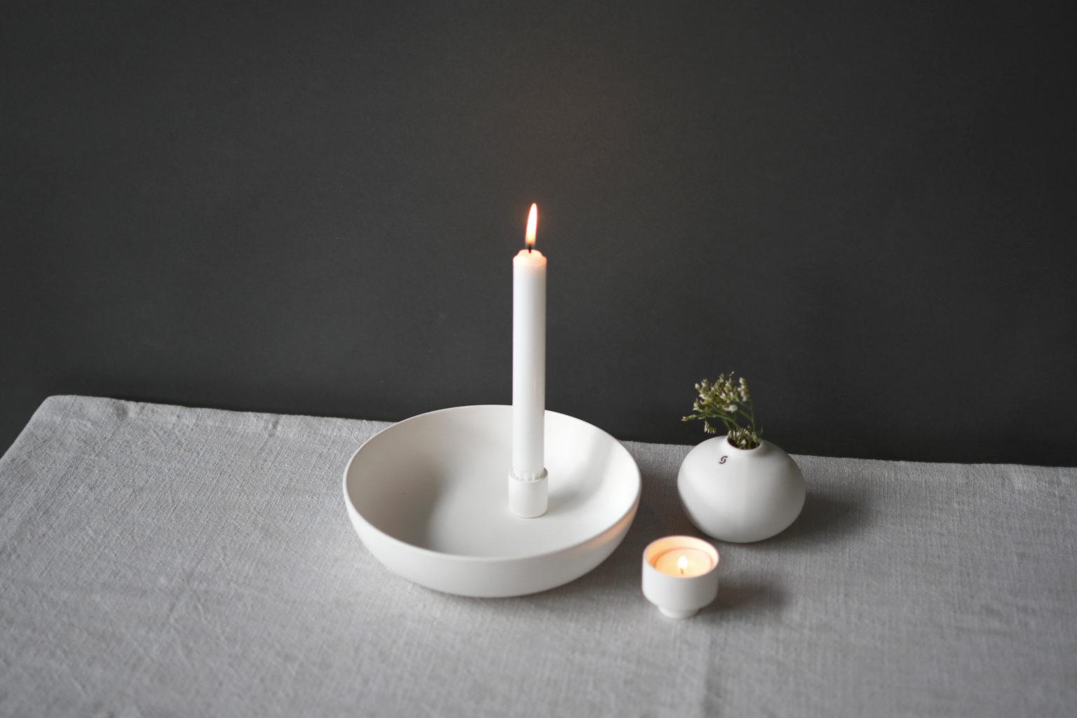 Lidatorp Kerzenständer weiß groß