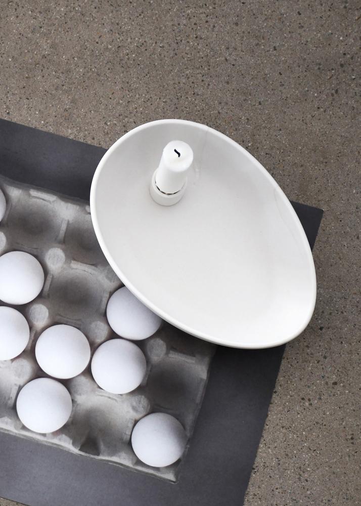 Lidatorp Kerzenständer oval weiß