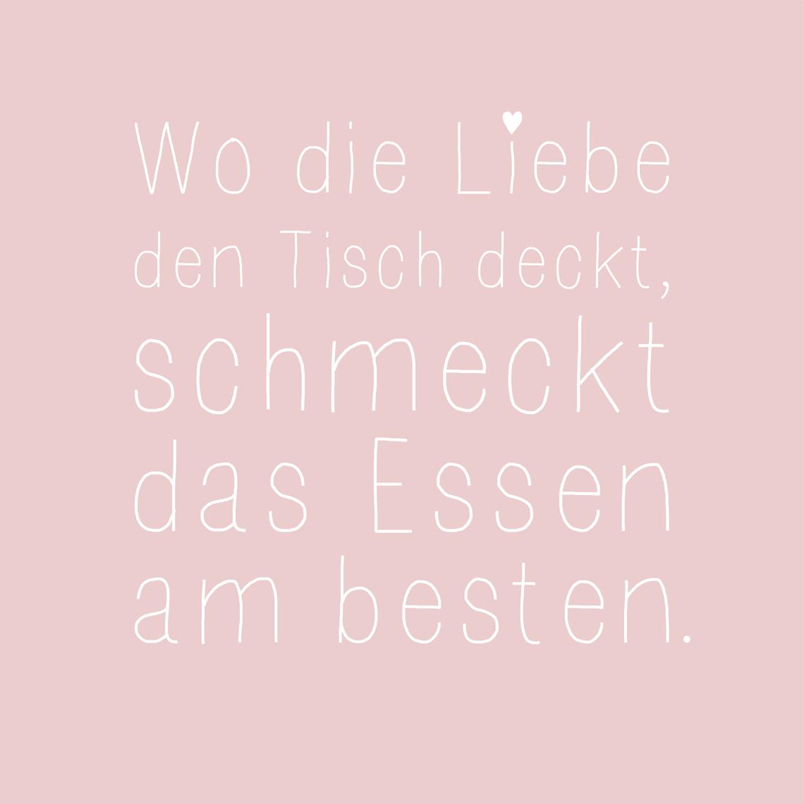 Wo die Liebe den Tisch deckt Servietten 20 Stück