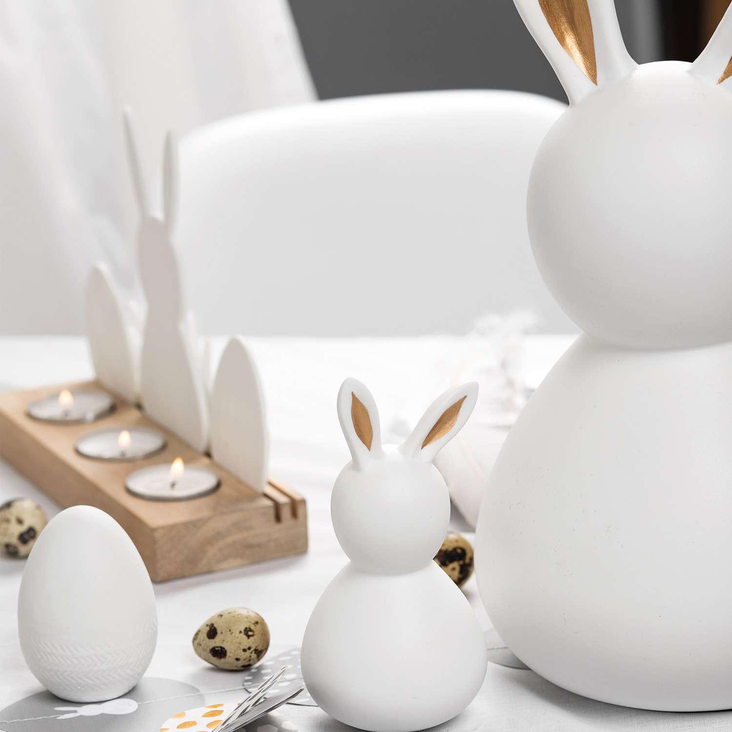 Räder Ostern Porzellanhase groß Dame gold