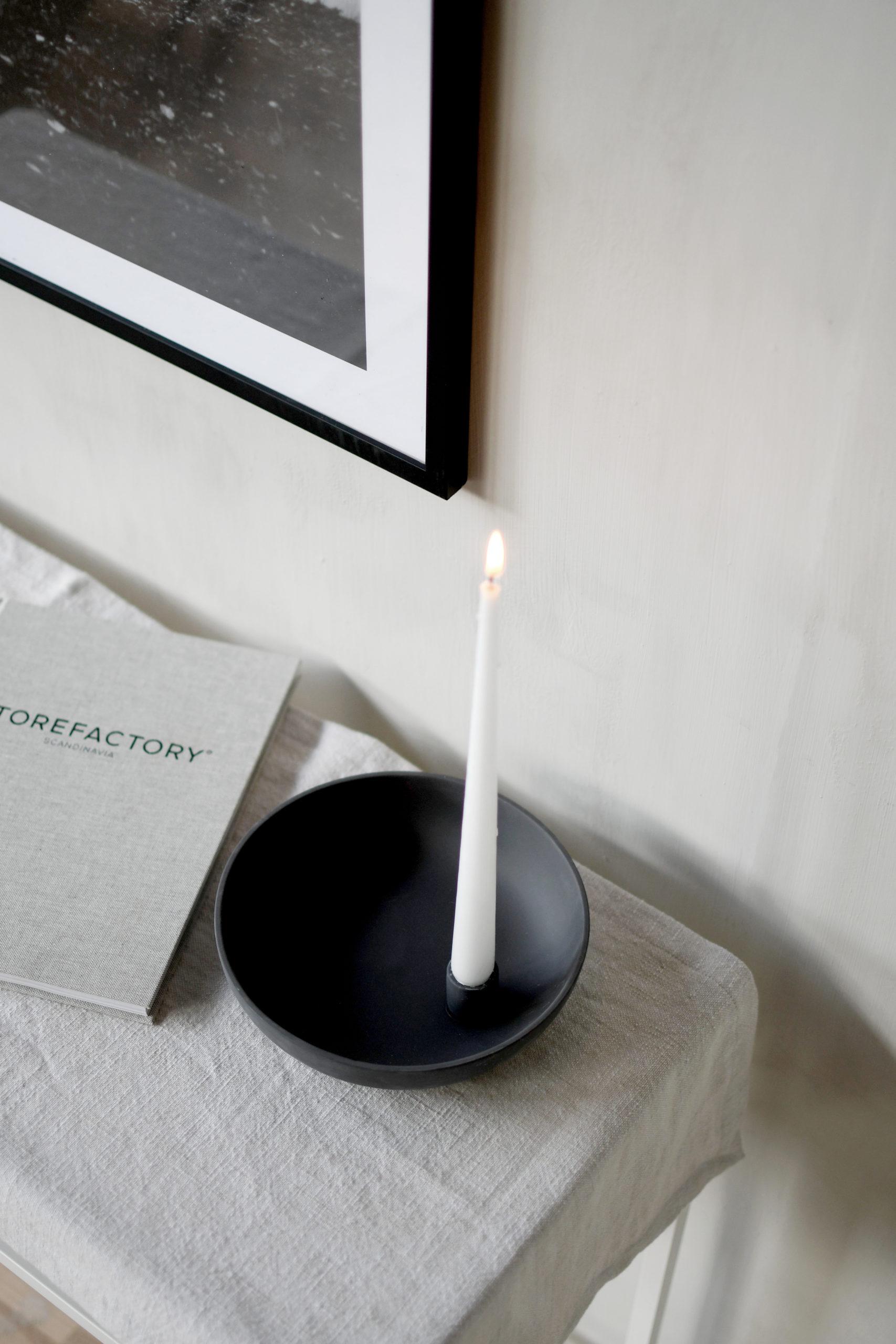 Lidatorp Kerzenständer dunkelgrau groß