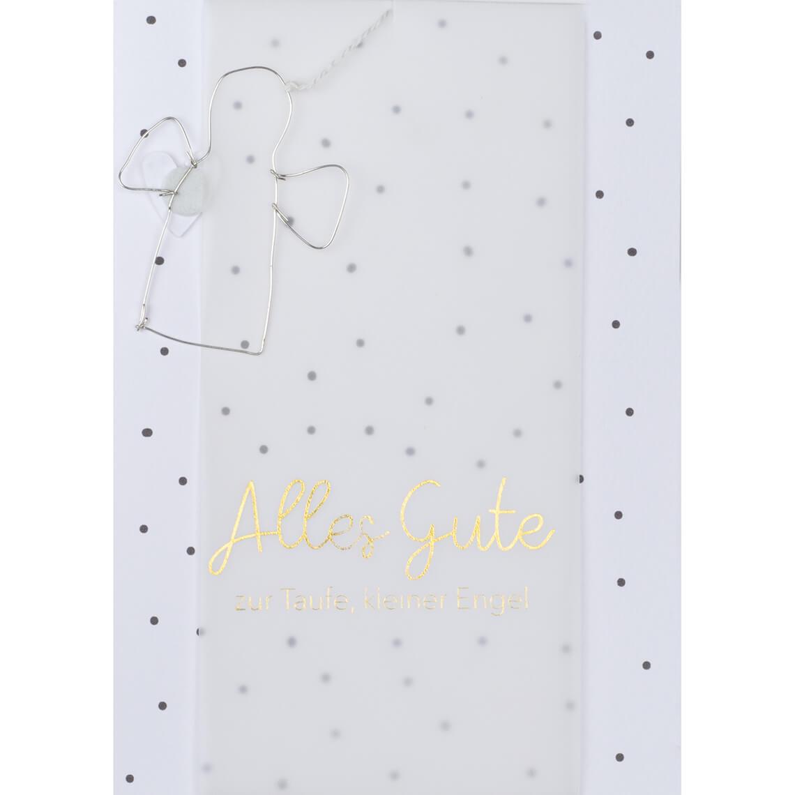Räder Drahtkarte Alles Gute zur Taufe kleiner Engel