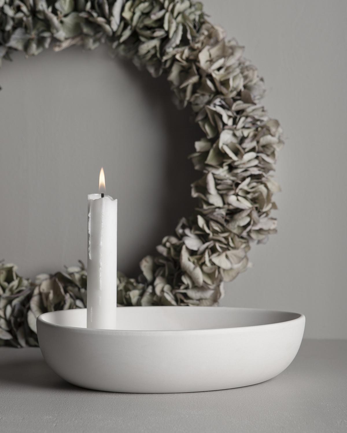 Lidatorp Kerzenständer oval weiß