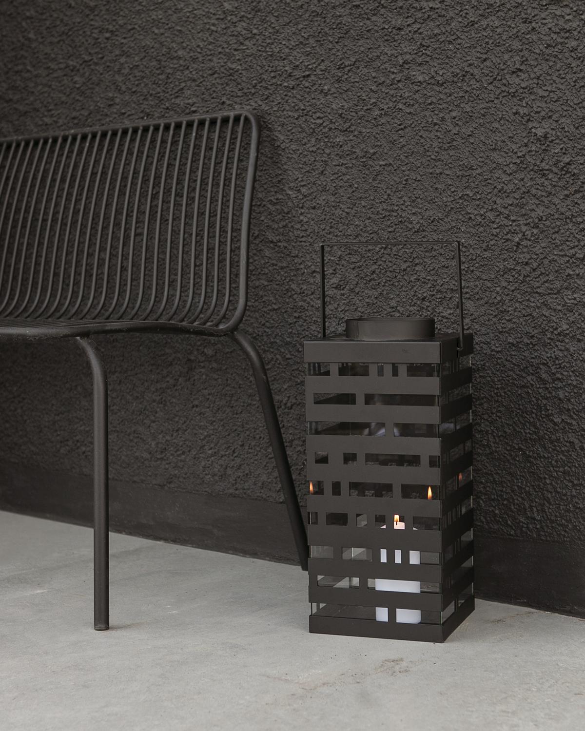 Nyvall Laterne schwarz groß