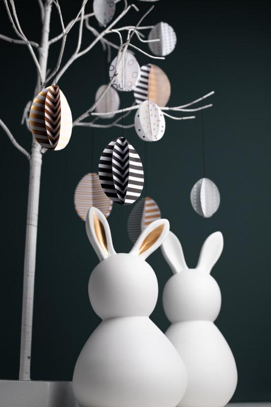 Räder Ostern Porzellanhase groß Dame gold