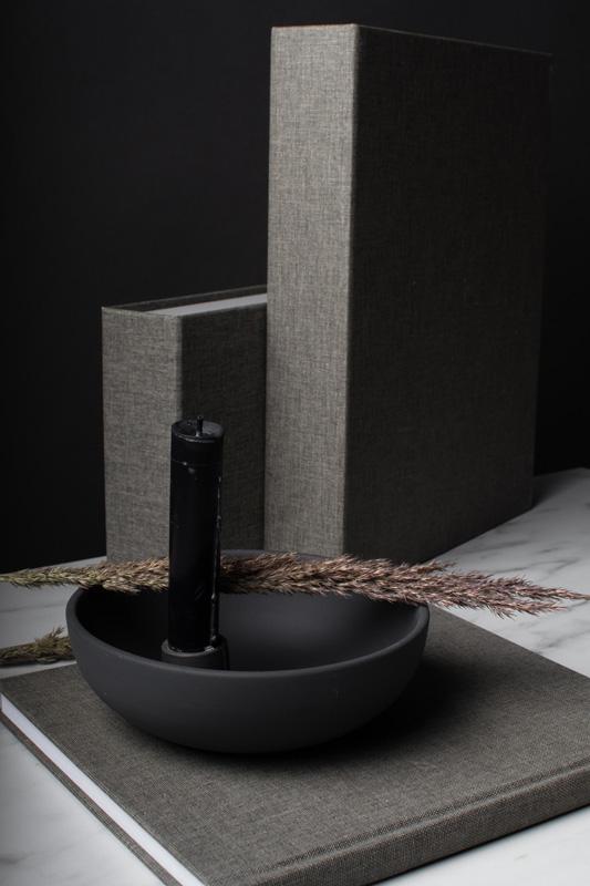 Lidatorp Kerzenständer dunkelgrau klein