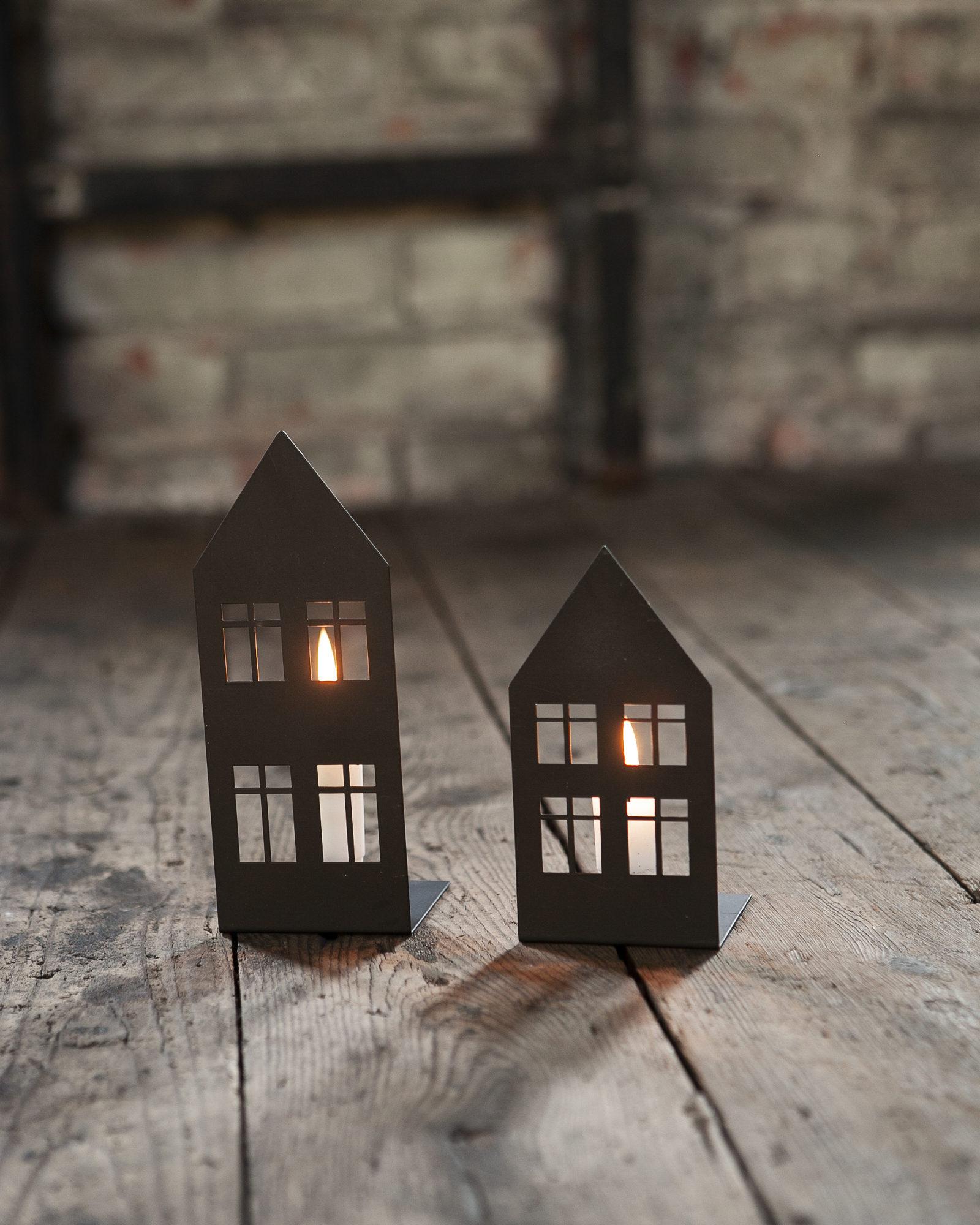 Storgatan Teelichthalter schwarz klein