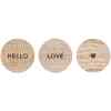 Holzmagnet Hello Love 3er Set