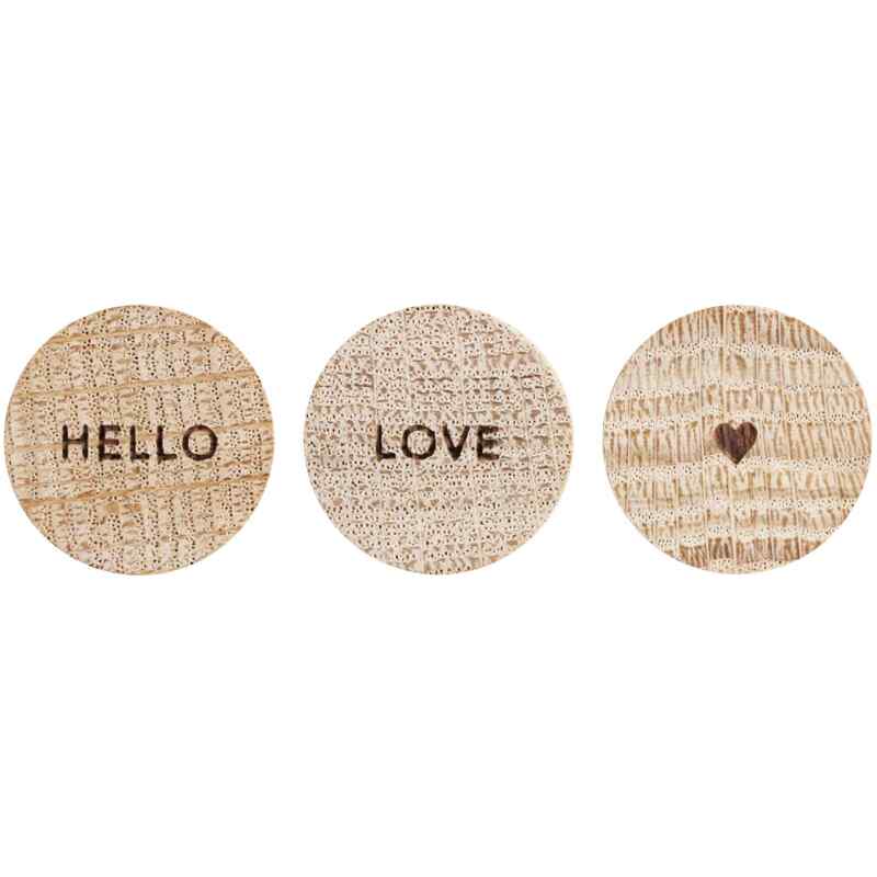 Holzmagnet Hello Love 3er Set