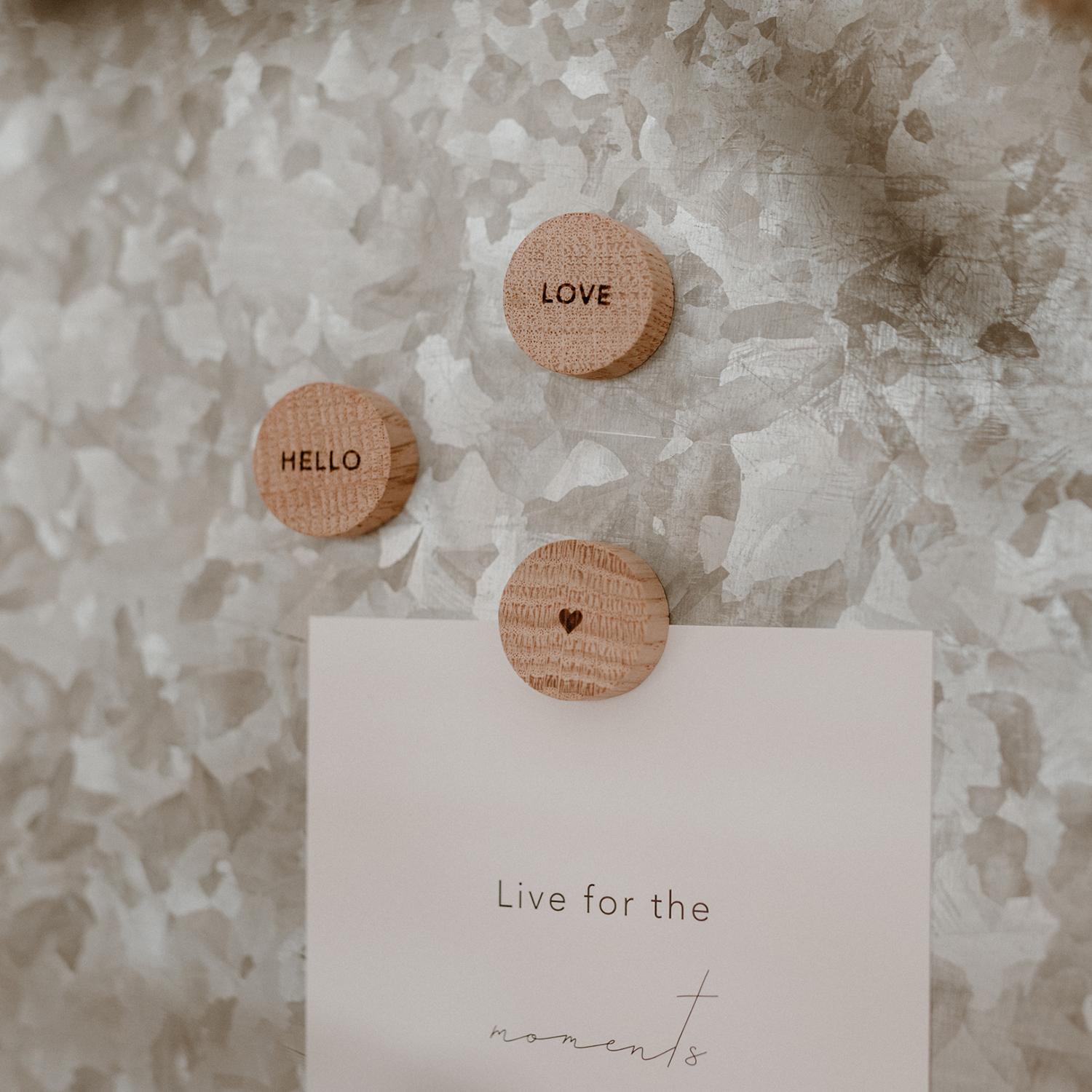Holzmagnet Hello Love 3er Set