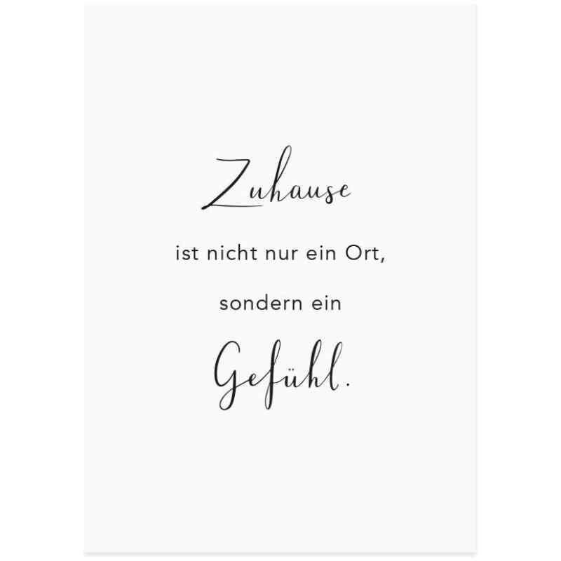 Spruchkarte Zuhause