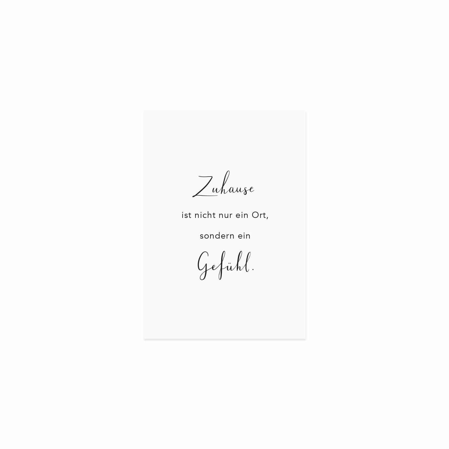 Spruchkarte Zuhause