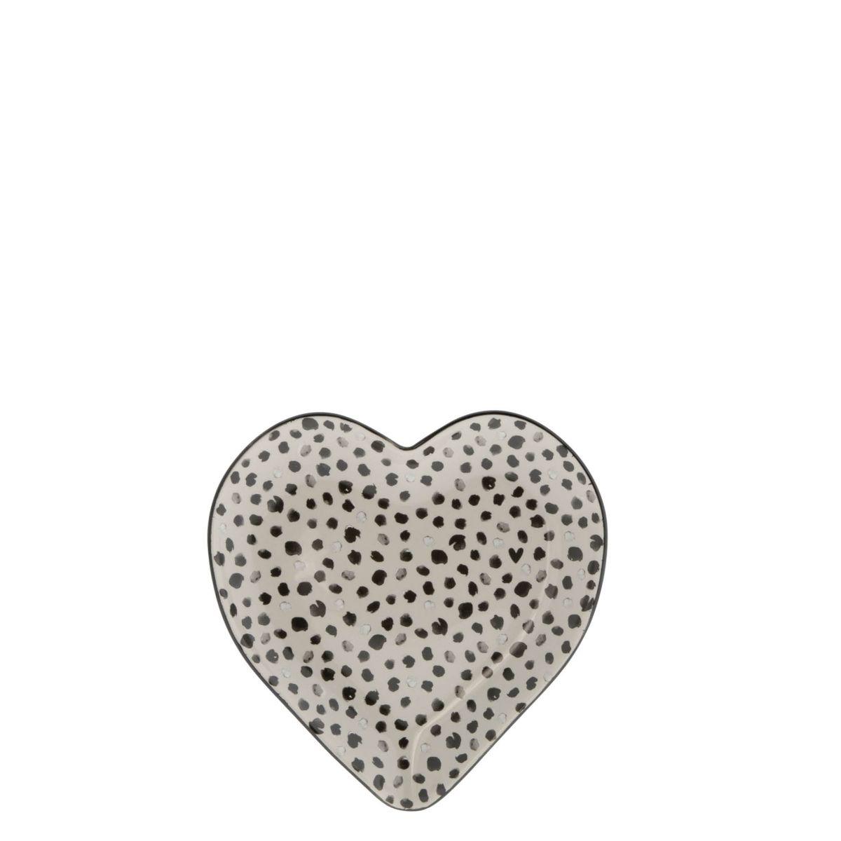 Teller Heart Plate Titane/Confetti