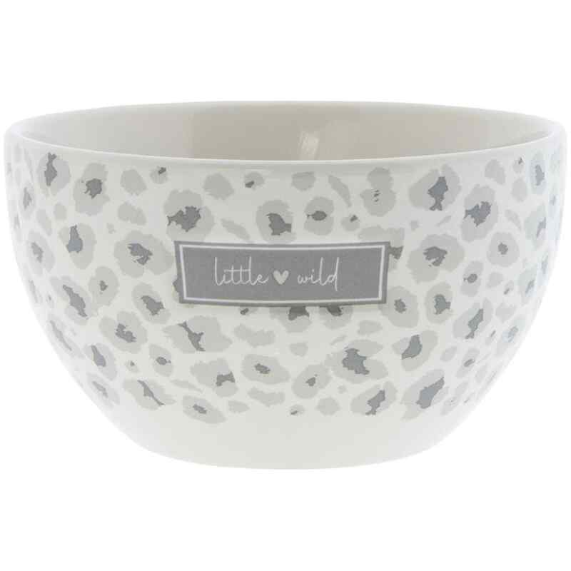 Bowl White/Leopard Little Wild Grey