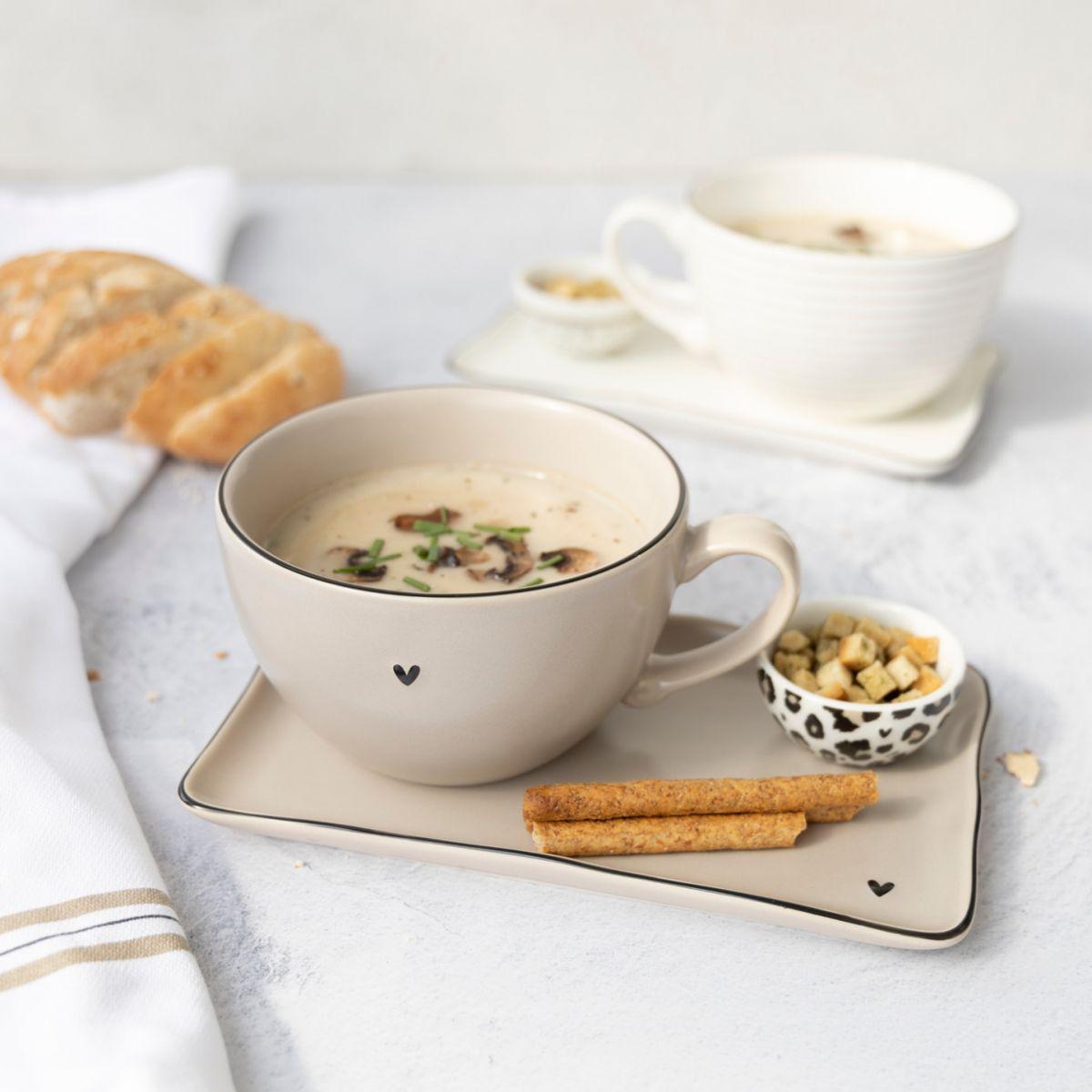 Bastion Collections Suppentasse beige matt