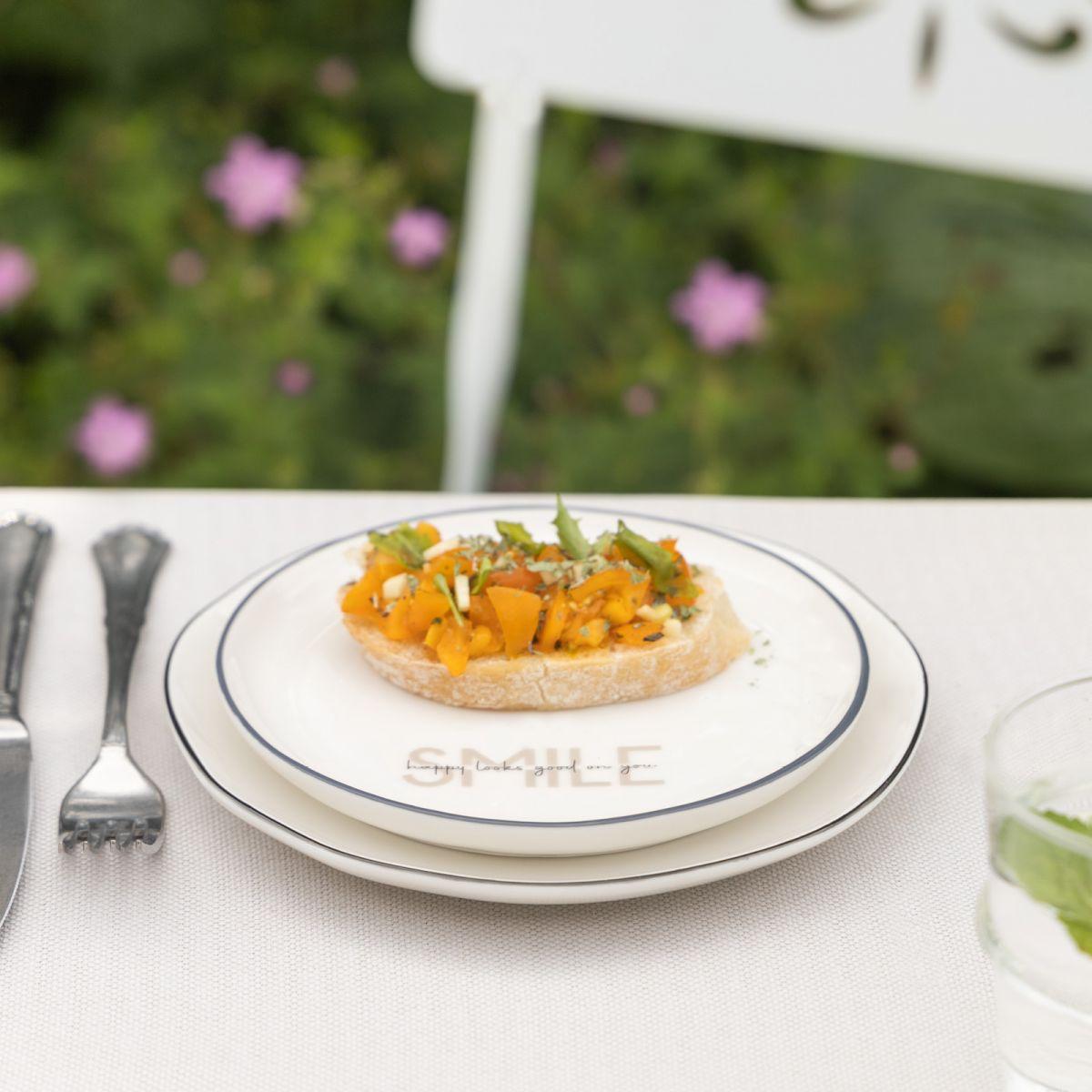 Bastion Collections Kuchenteller Smile weiß