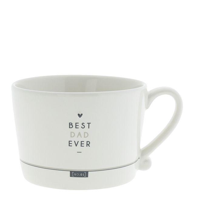 Tasse White/Best dad ever in schwarz