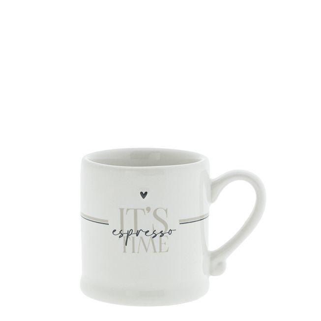 Espressotasse White/It´s Espresso time schwarz