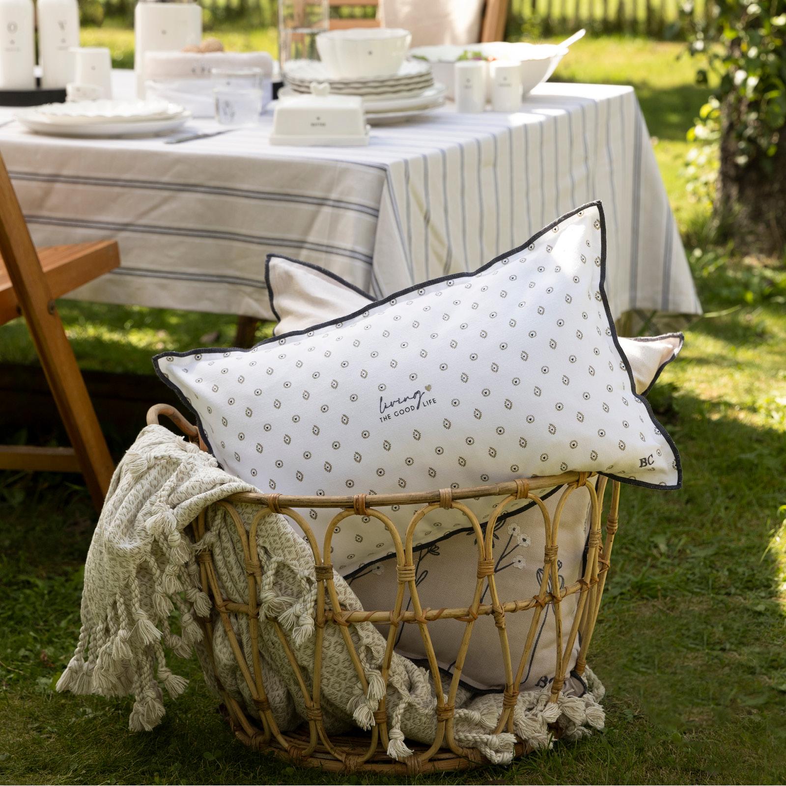 Kissen White Chambray Home Stories 25x35cm