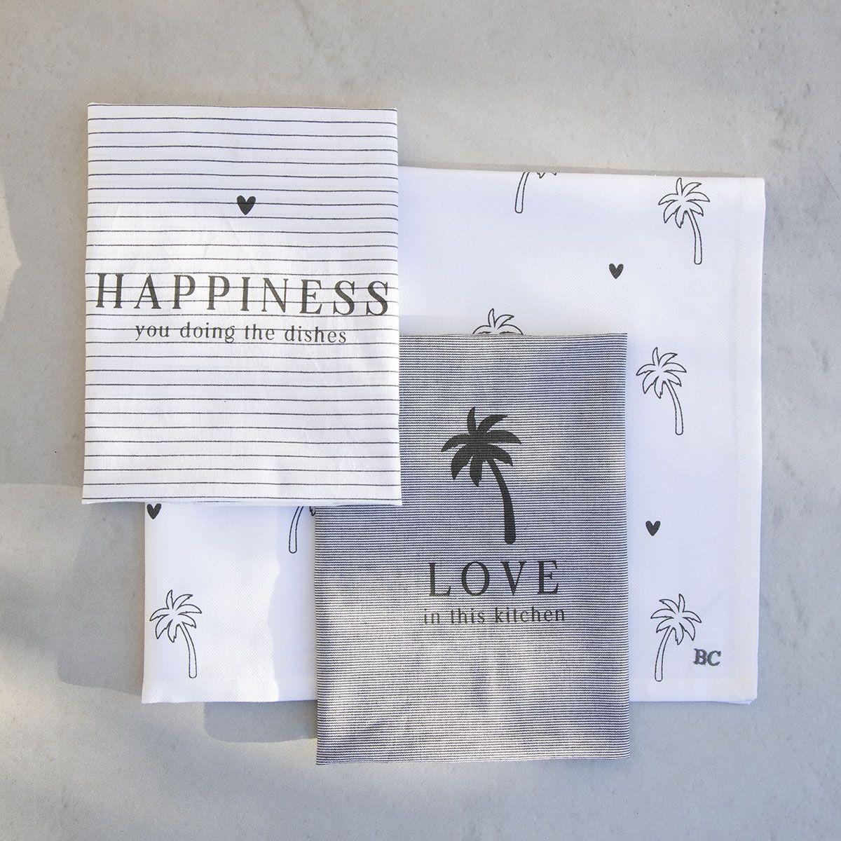Küchenhandtuch Love in this kitchen 3er Set