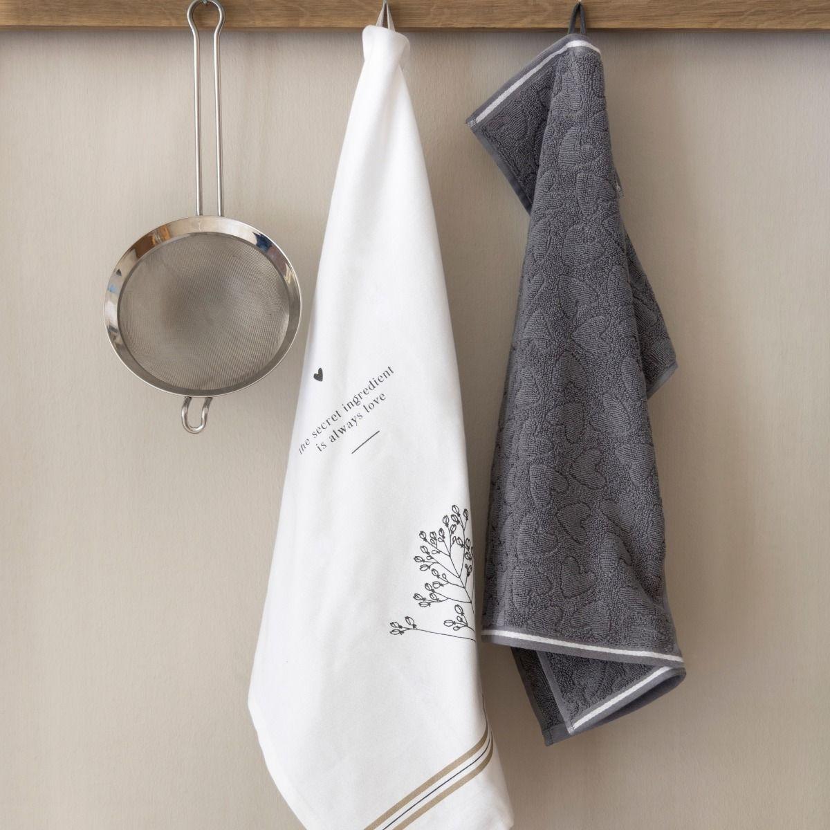 Bastion Collections Küchenhandtuch dunkelgrau