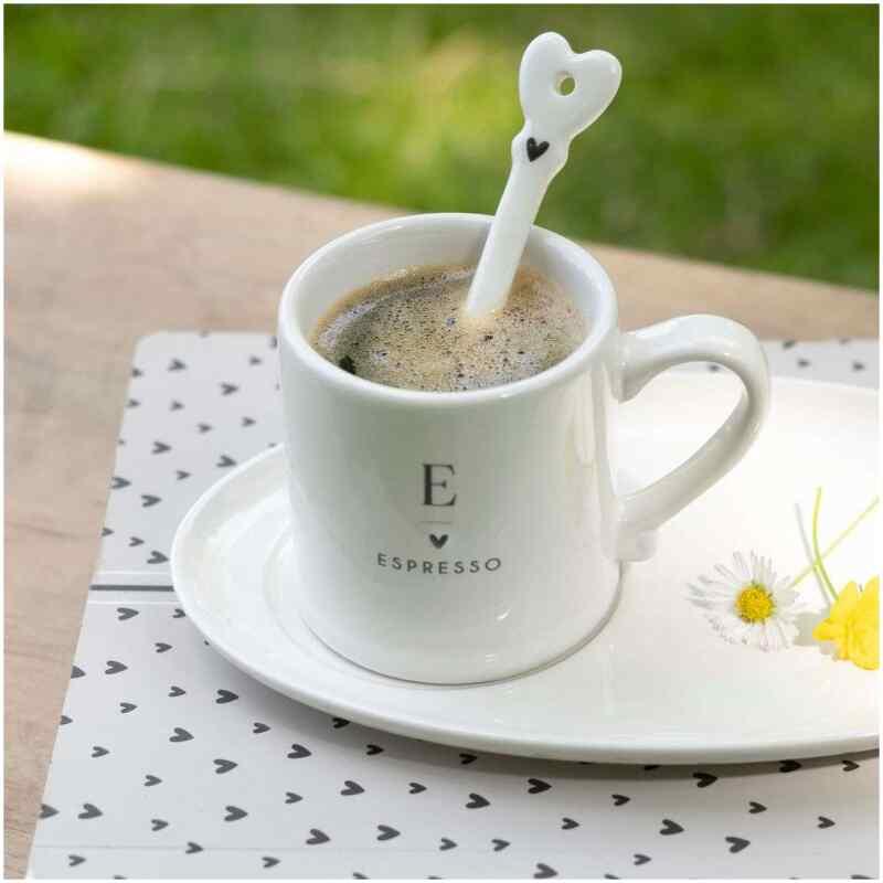 Espressotasse Enjoy the little things schwarz