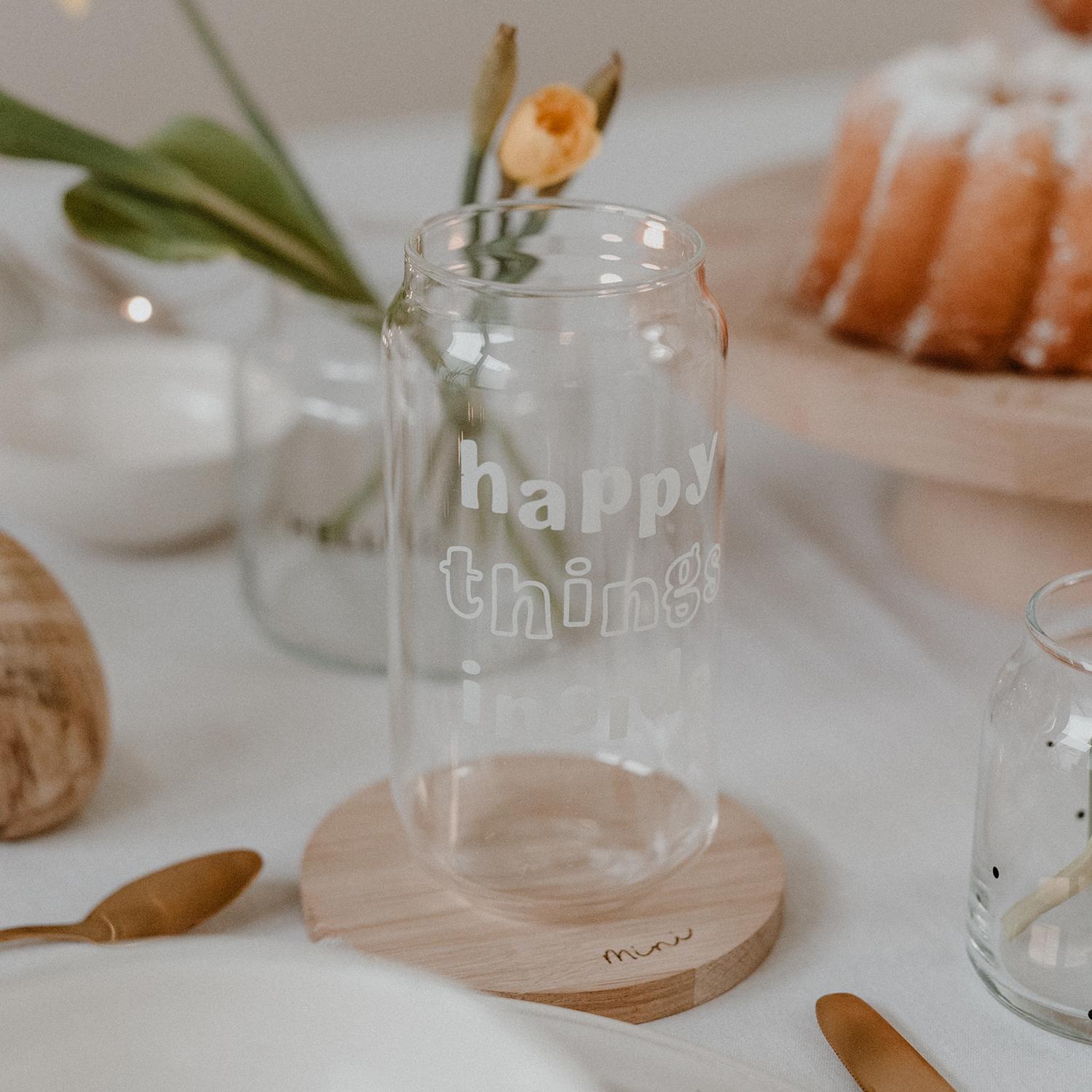 Hohes Trinkglas Happy Things